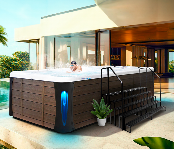 Calspas hot tub being used in a family setting - Oshkosh